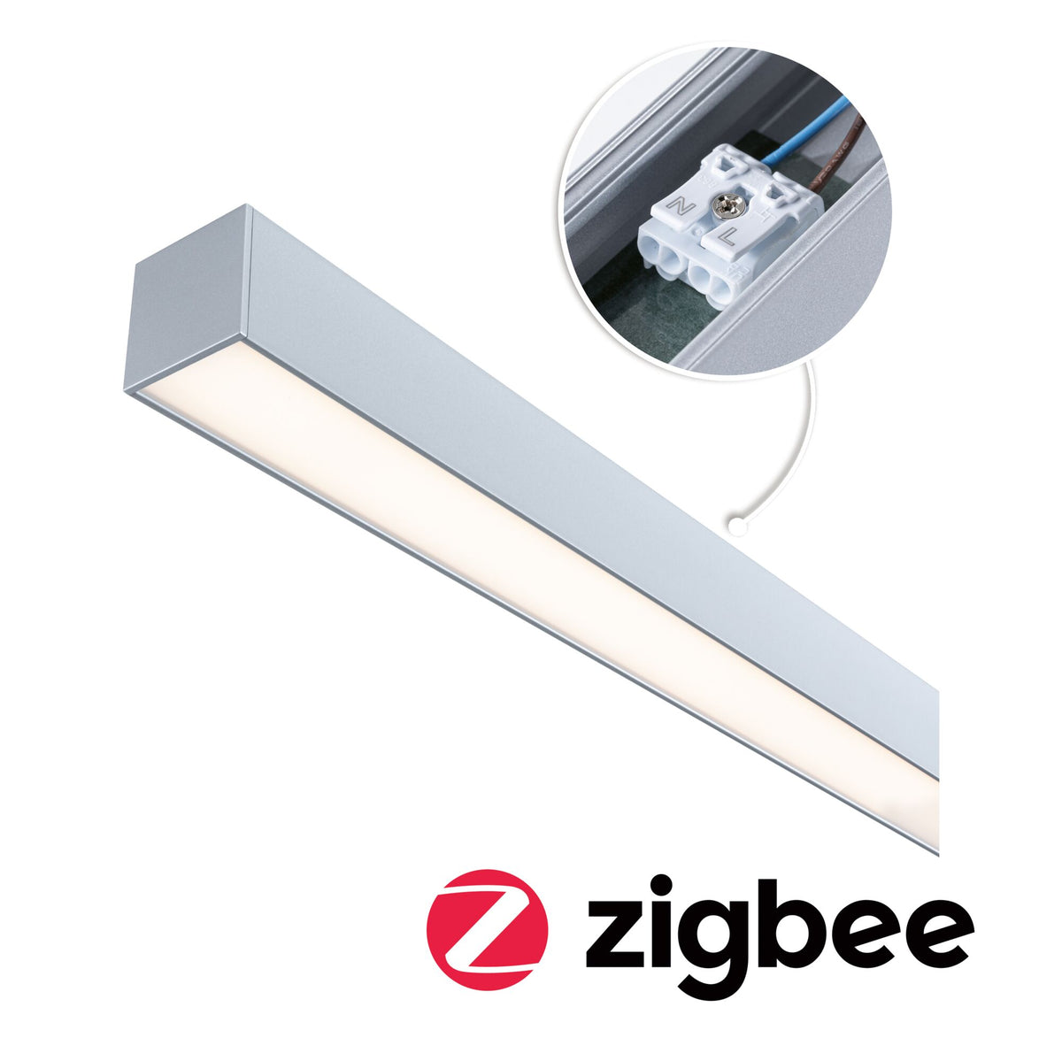Linion Einspeisung Power Channel Zigbee 230/24V 17W Chrom matt 1m