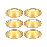 LED Einbauleuchte 3-Step-Dim Cole Coin 6er-Set IP44 rund 88mm Coin 6x6W 6x470lm 230V dimmbar 2700K Gold matt