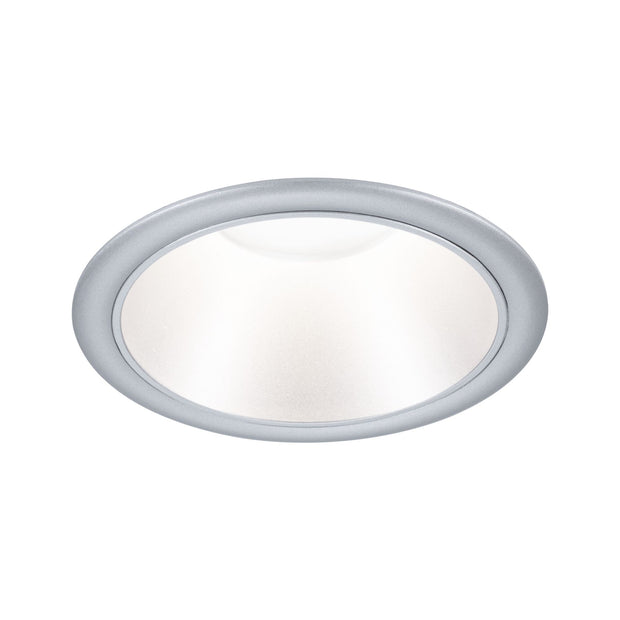 LED Einbauleuchte 3-Step-Dim Cole Coin 1er-Set IP44 rund 88mm Coin 6W 470lm 230V dimmbar 2700K Silber matt