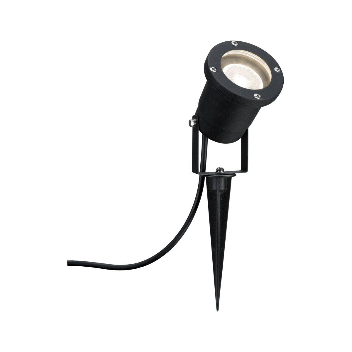 LED Gartenstrahler IP65 rund 92mm 3000K 3,5W 230lm 230V 38 Grad Schwarz Aluminium