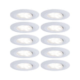 LED Einbauleuchte Calla Basisset schwenkbar IP65 rund 90mm 30 Grad 10x6W 10x530lm 230V 4000K Weiss matt