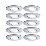LED Einbauleuchte Calla Basisset schwenkbar IP65 rund 90mm 30 Grad 10x6W 10x530lm 230V 4000K Chrom matt