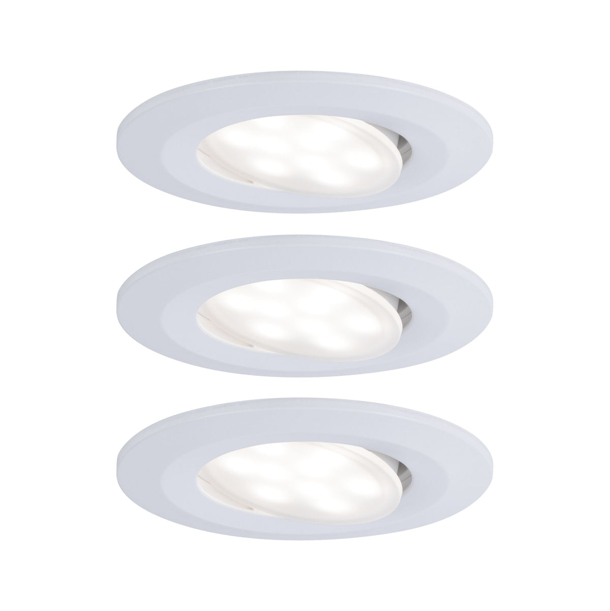 LED Einbauleuchte Calla Basisset schwenkbar IP65 rund 90mm 30 Grad 3x6W 3x530lm 230V 4000K Weiss matt
