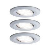 LED Einbauleuchte Calla Basisset schwenkbar IP65 rund 90mm 30 Grad 3x6W 3x530lm 230V 4000K Chrom matt