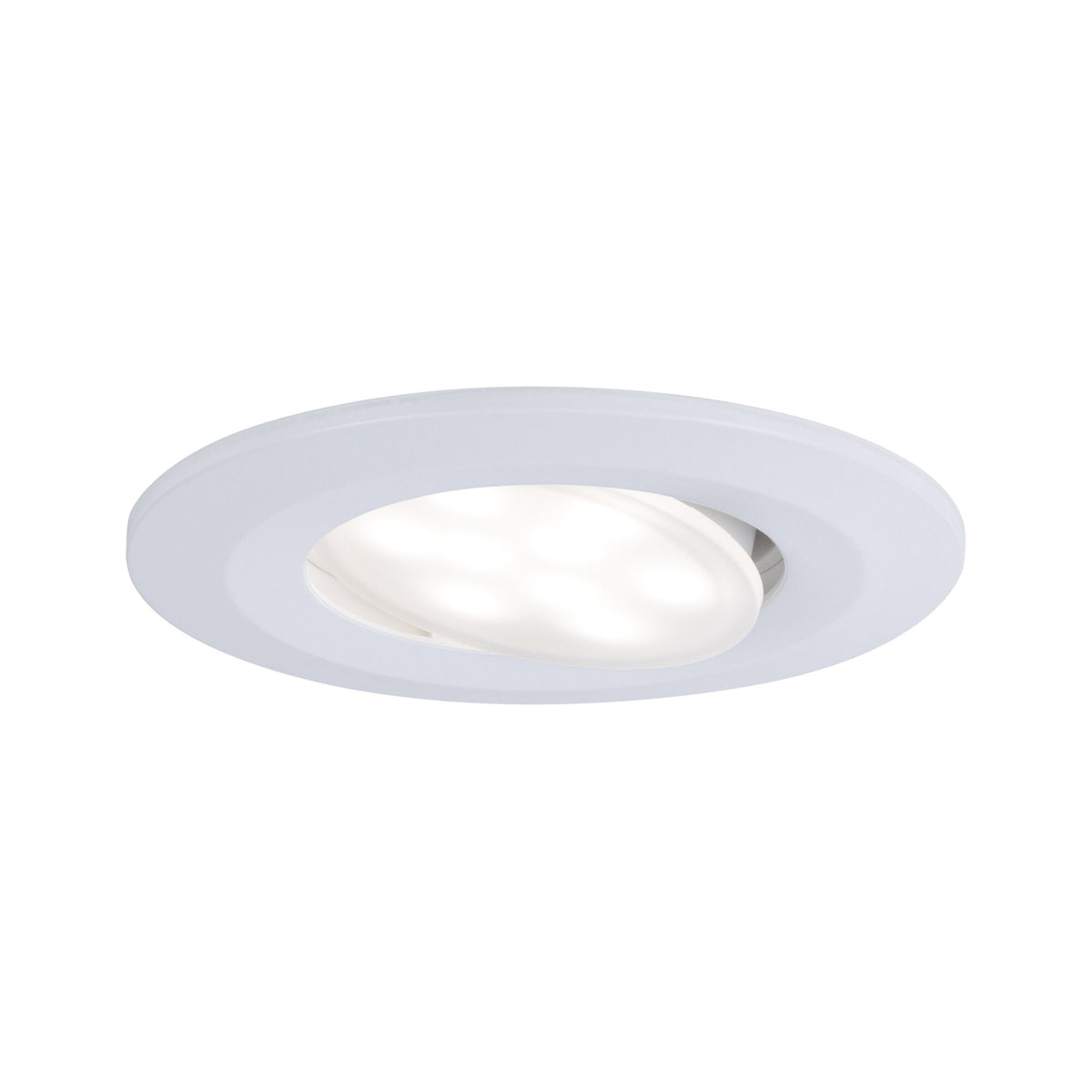 LED Einbauleuchte Calla schwenkbar IP65 rund 90mm 30 Grad 5,2W 460lm 230V dimmbar 4000K Weiss matt