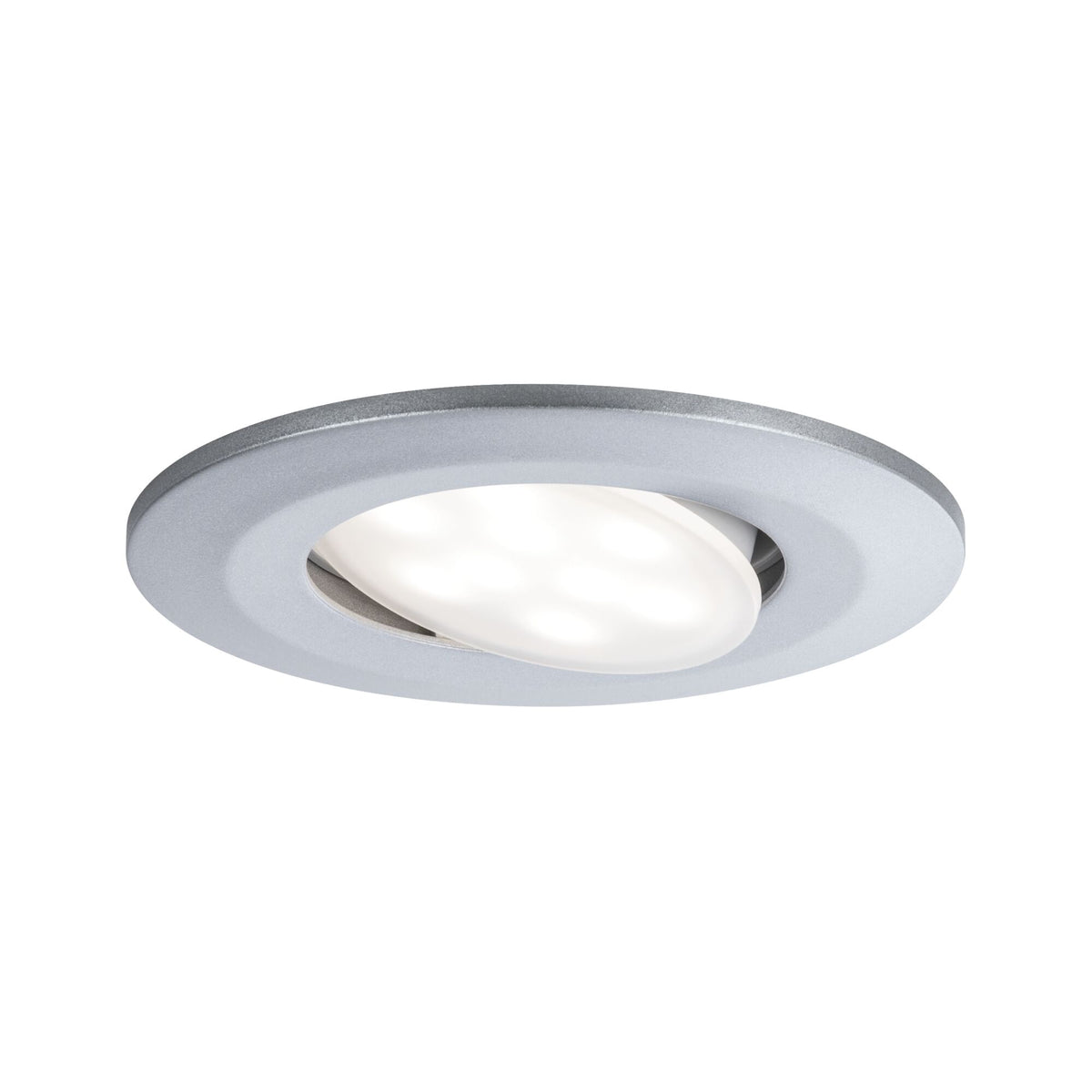 LED Einbauleuchte Calla schwenkbar IP65 rund 90mm 30 Grad 5,2W 460lm 230V dimmbar 4000K Chrom matt