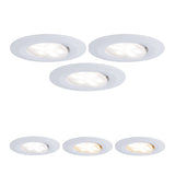 LED Einbauleuchte Calla Basisset schwenkbar IP65 rund 90mm 30 Grad 3x5W 3x400lm 230V White Switch Weiss matt