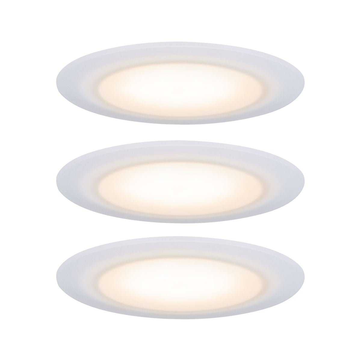 Premium LED Einbauleuchte Dim to Warm Suon Basisset IP44 rund 90mm 3x5W 3x450lm 230V dimmbar Dim to warm Satin/Weiss