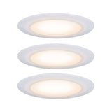 Premium LED Einbauleuchte Dim to Warm Suon Basisset IP44 rund 90mm 3x5W 3x450lm 230V dimmbar Dim to warm Satin/Weiss