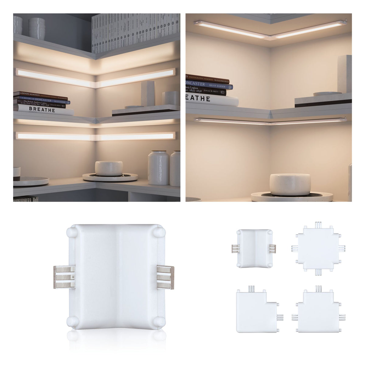 Clever Connect Verbinder Border Wand-Verbinder 24x38mm Weiss matt