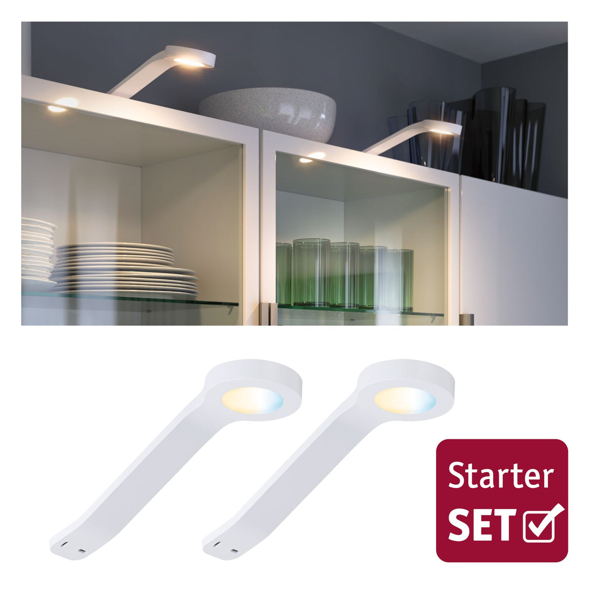 Clever Connect LED Spot Mike Tunable White 2x2,5W 12VA Weiss matt