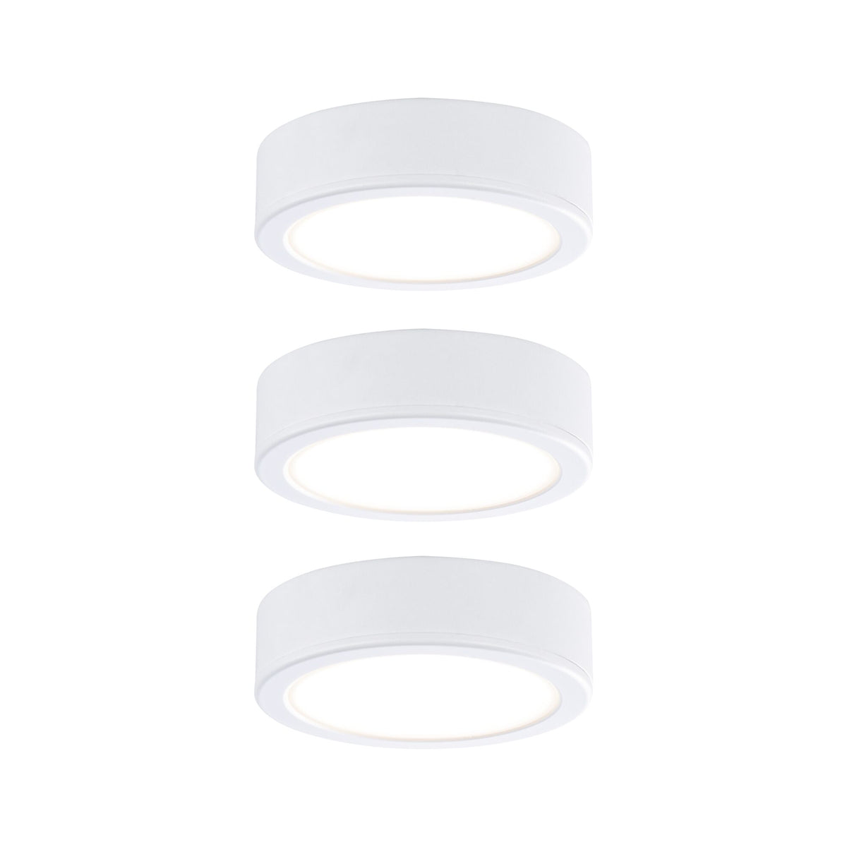 LED Unterschrankleuchte Pukk 3x3,5W 65mm 3x210lm 230V rund Weiss