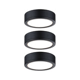 LED Unterschrankleuchte Pukk 3x3,5W 65mm 3x210lm 230V rund Schwarz